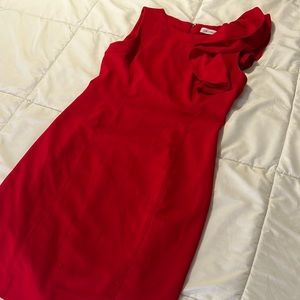 Calvin Klein Ruffle Detail Shoulder Cocktail Dress 6P